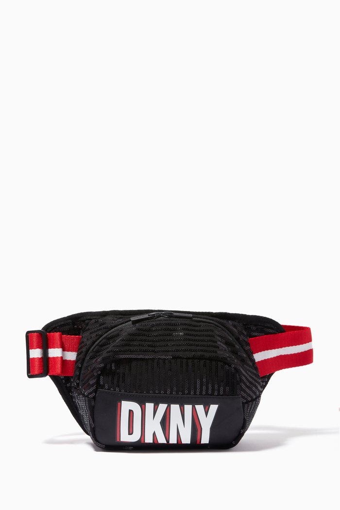 

Logo Belt Bag in Milano Jersey, Black