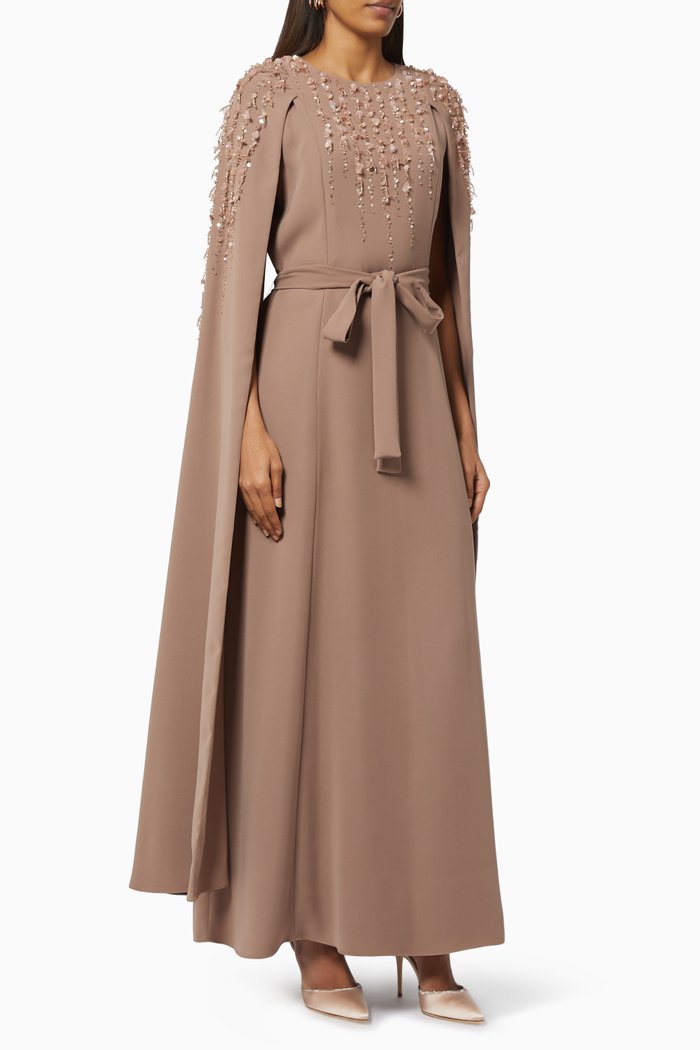 

Sofi Belted Dress with Beaded Embellishment, Pink