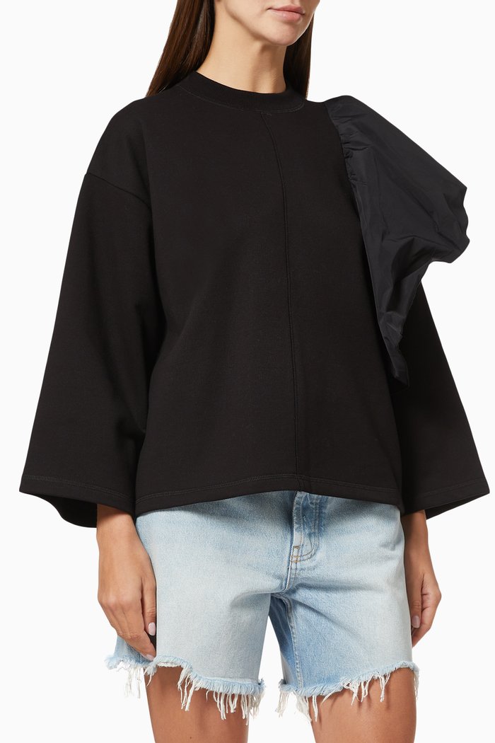 

Ruffle Top in Jersey, Black