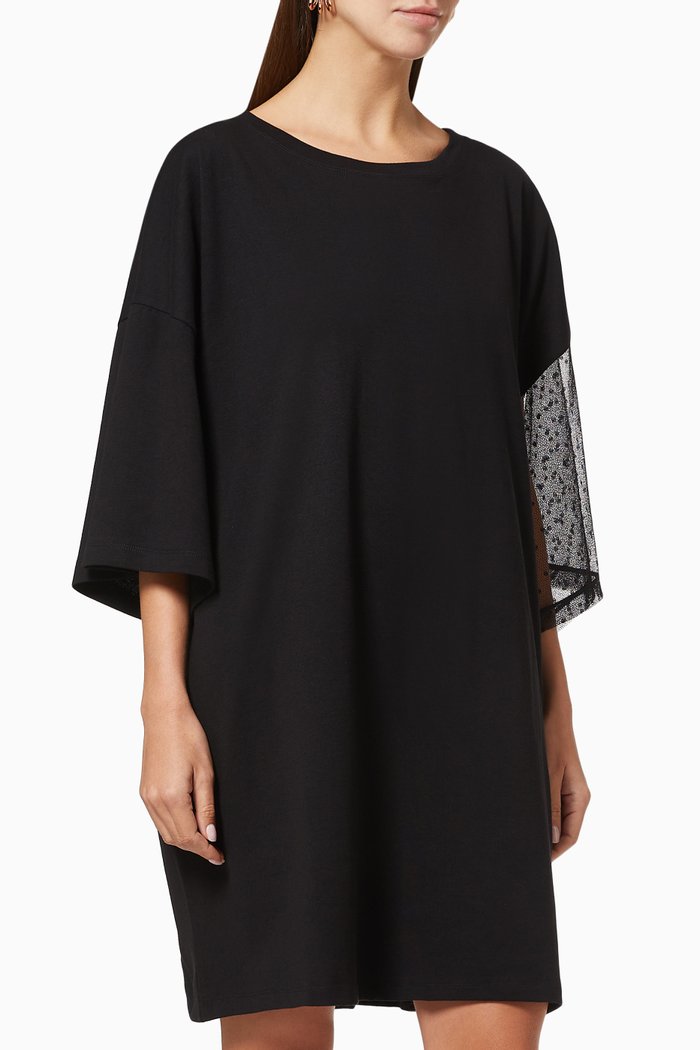 

T-shirt Dress in Jersey, Black
