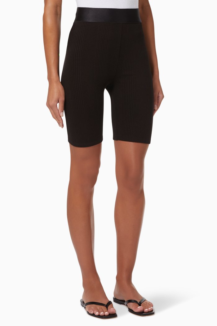 

Bike Shorts in Rib Jersey, Black