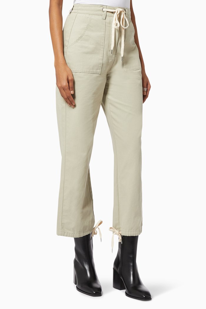 

Cinched Jogger in Military Twill, Green