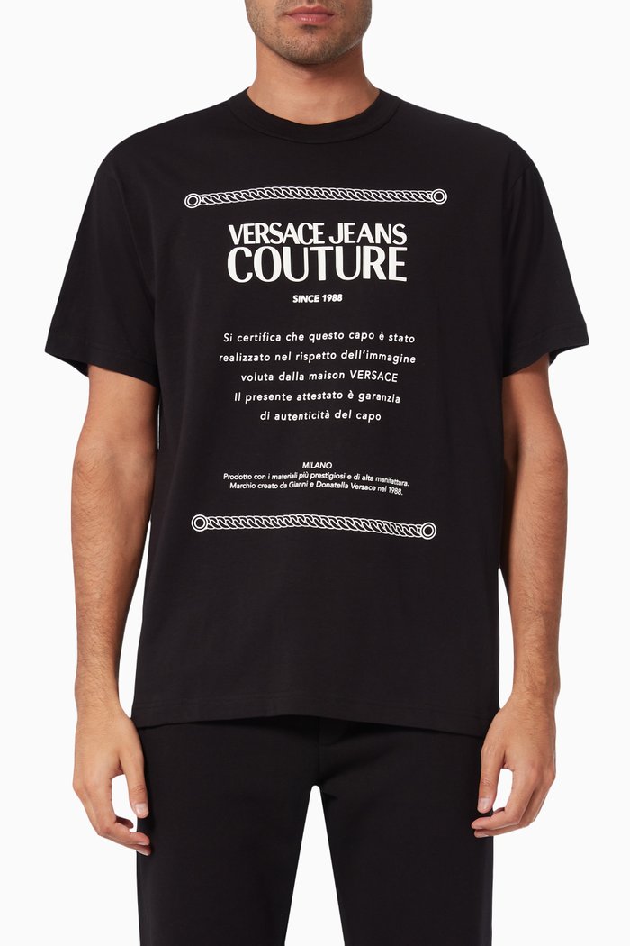 

Warranty Label T-shirt in Cotton, Black