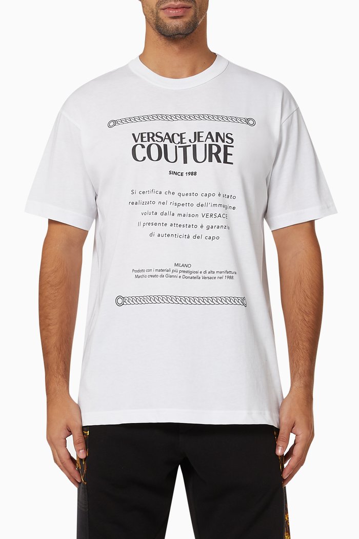 

Warranty Label T-shirt in Cotton, White