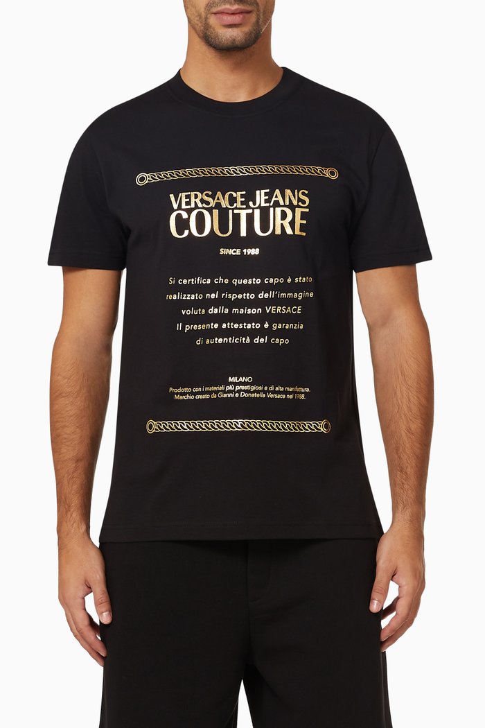 

Warranty Label T-shirt in Cotton, Black