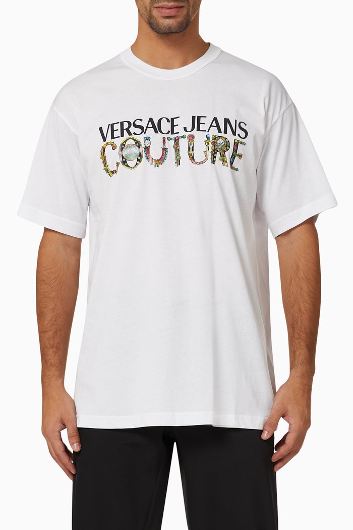 

Institutional Logo T-shirt in Cotton, White