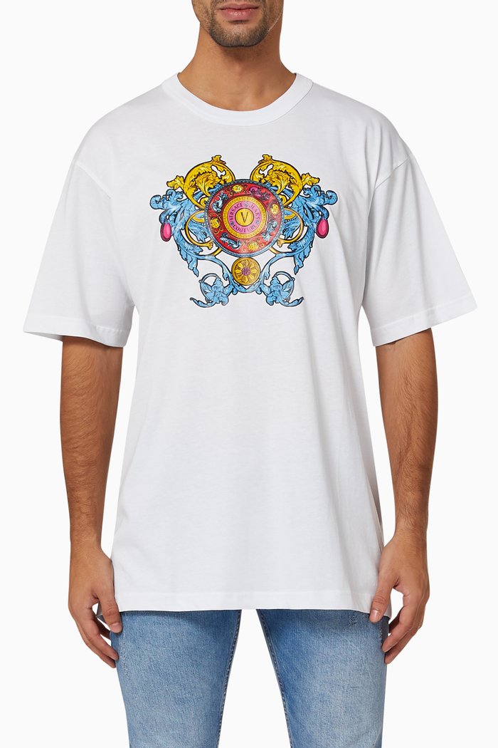 

Regalia Crest T-shirt in Cotton, White
