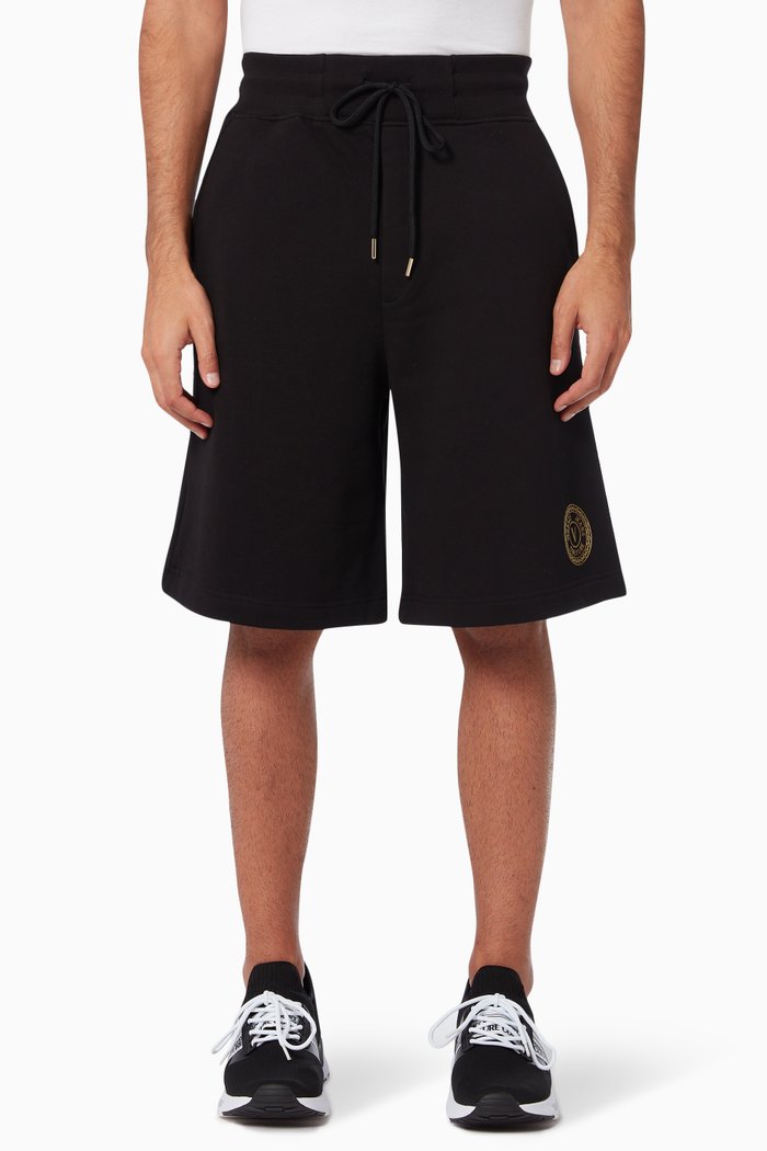 

V-emblem Sweatshorts in Cotton, Black