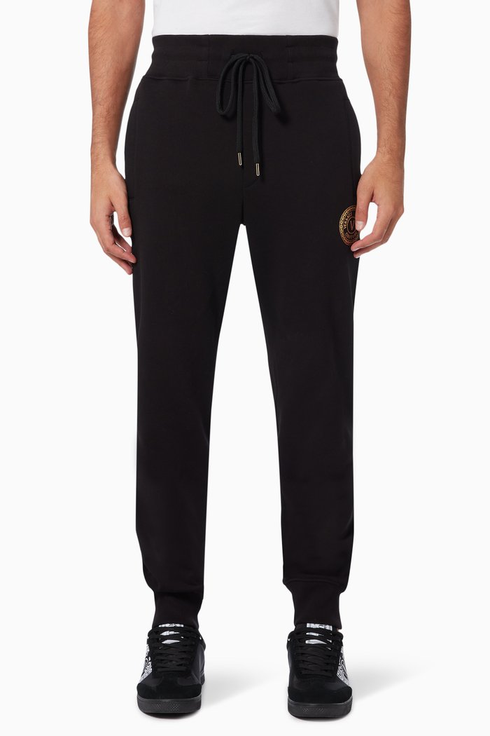 

V-emblem Sweatpants in Cotton, Black