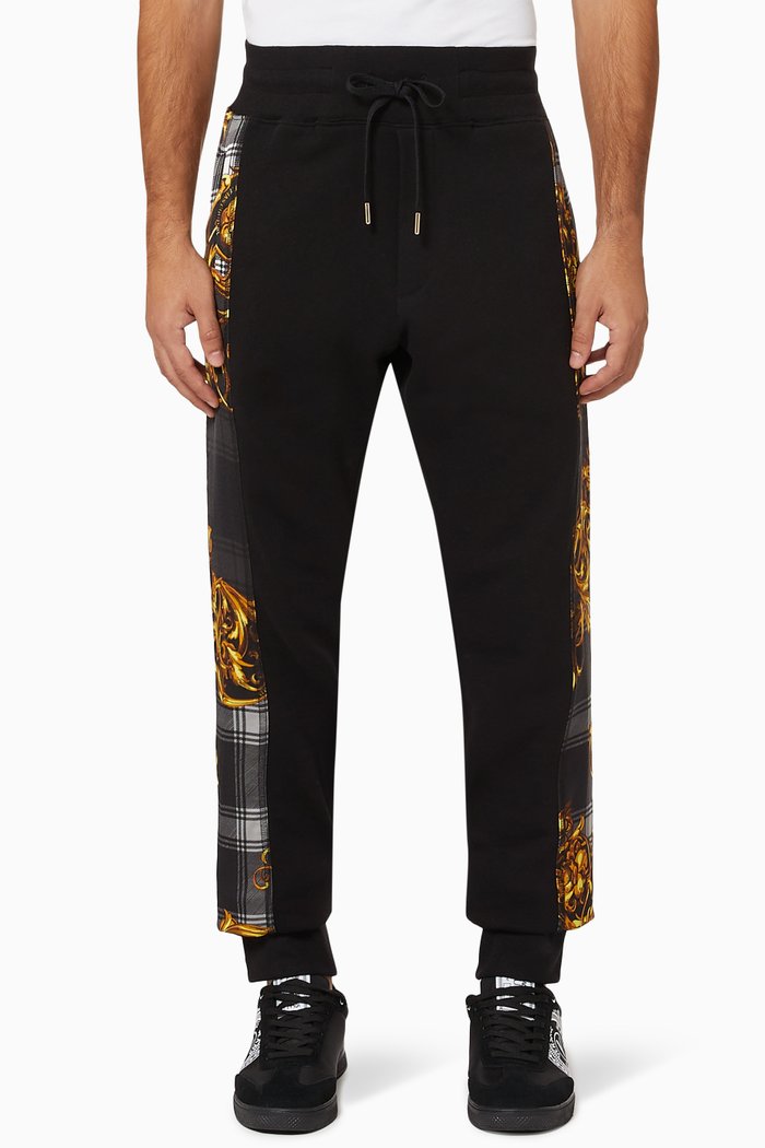 

Tartan Baroque Checks Sweatpants in Cotton, Black