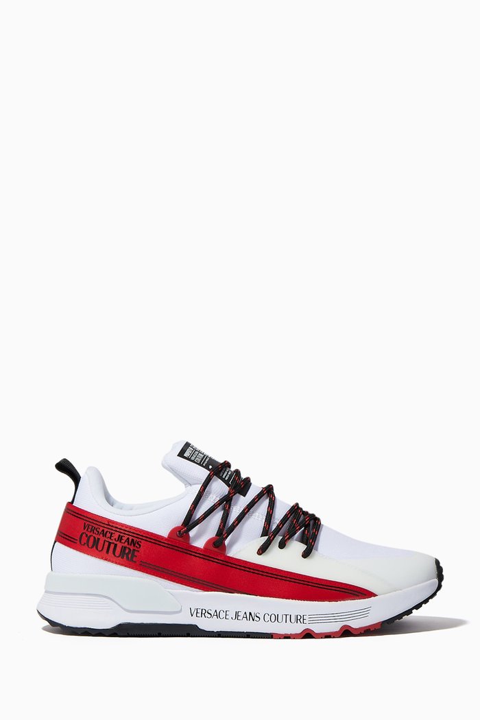 

Dynamic Sneakers in Mesh Knit & PU Leather, White