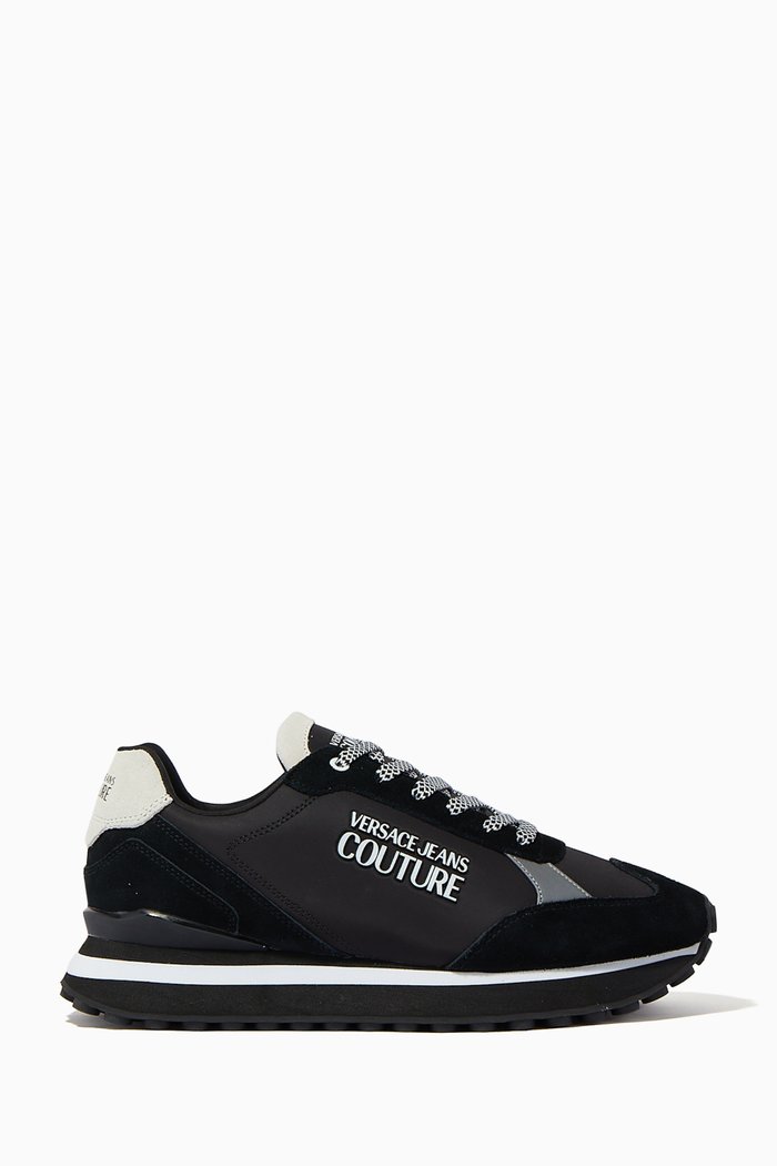 

Spyke Sneakers in Suede Leather & Technical Fabric, Black