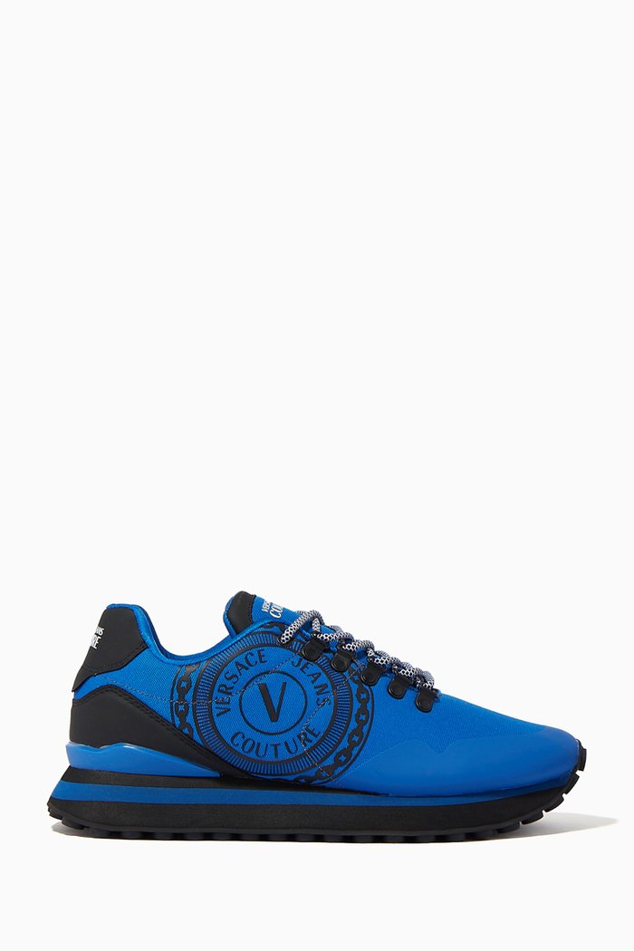 

Spyke Sneakers in Suede Leather & Technical Fabric, Blue