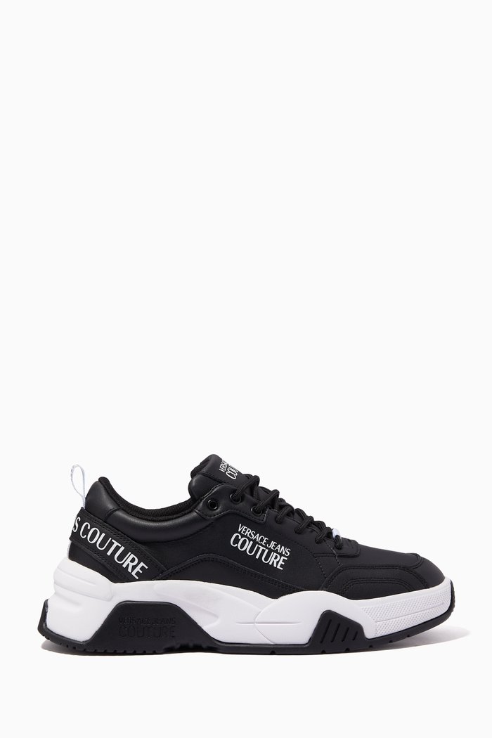 

Stargaze Logo Print Sneakers in Leather, Black