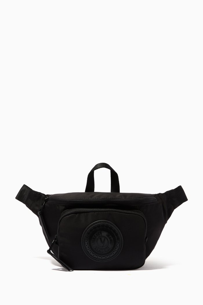 

V-emblem Belt Bag in Nylon, Black