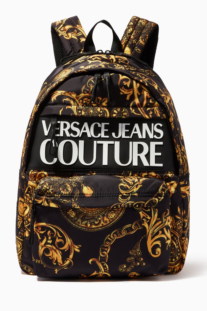 

Logotype Regalia Baroque Print Backpack in Nylon, Black