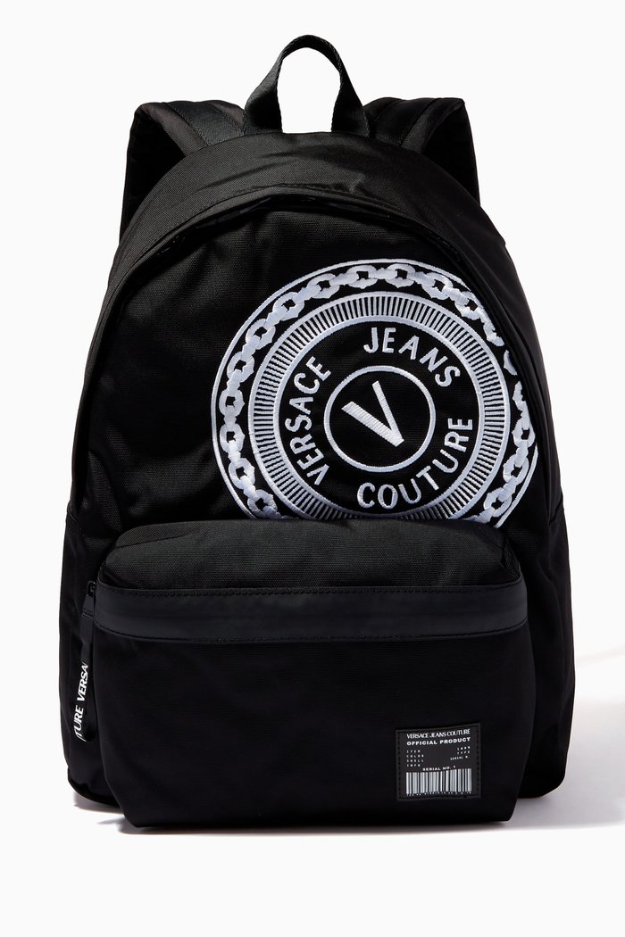 

V-emblem Backpack in Nylon, Black