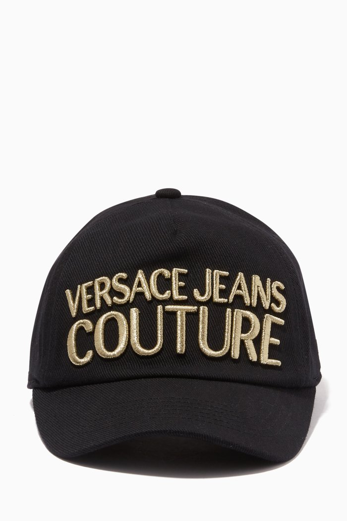 

Embroidered Logo Cap in Cotton, Black