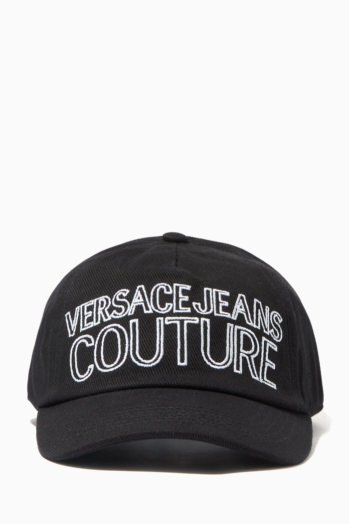 

Embroidered Logo Cap in Cotton, Black