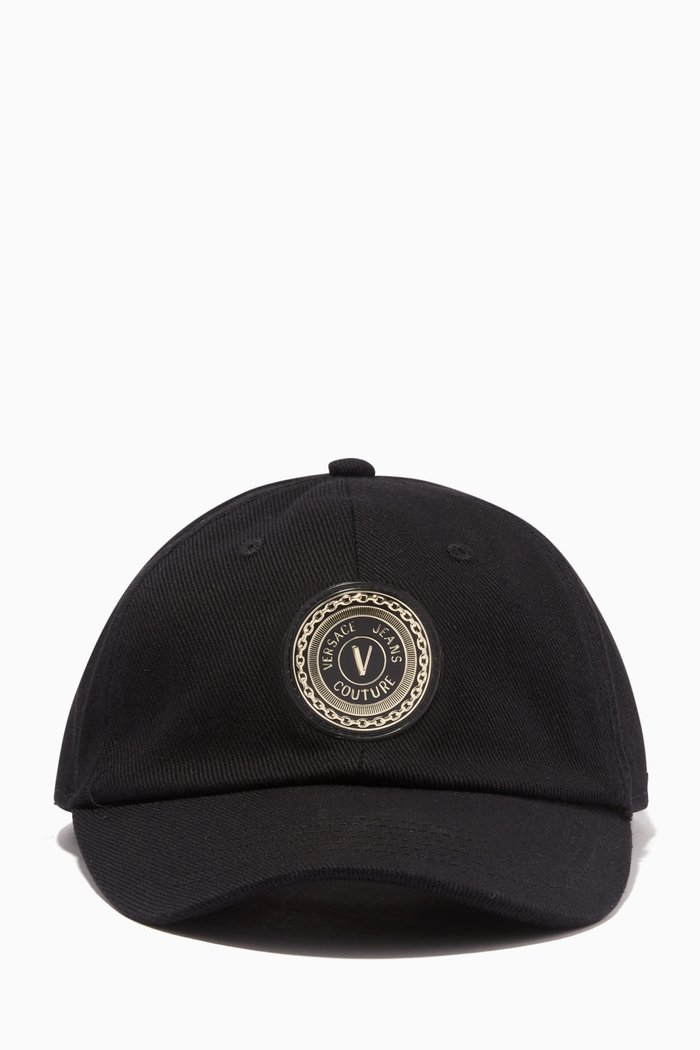 

Metallic Logo Cap in Cotton, Black