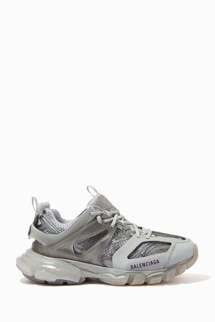 

Track Clear Sole Sneaker in Mesh and Nylon, Grey