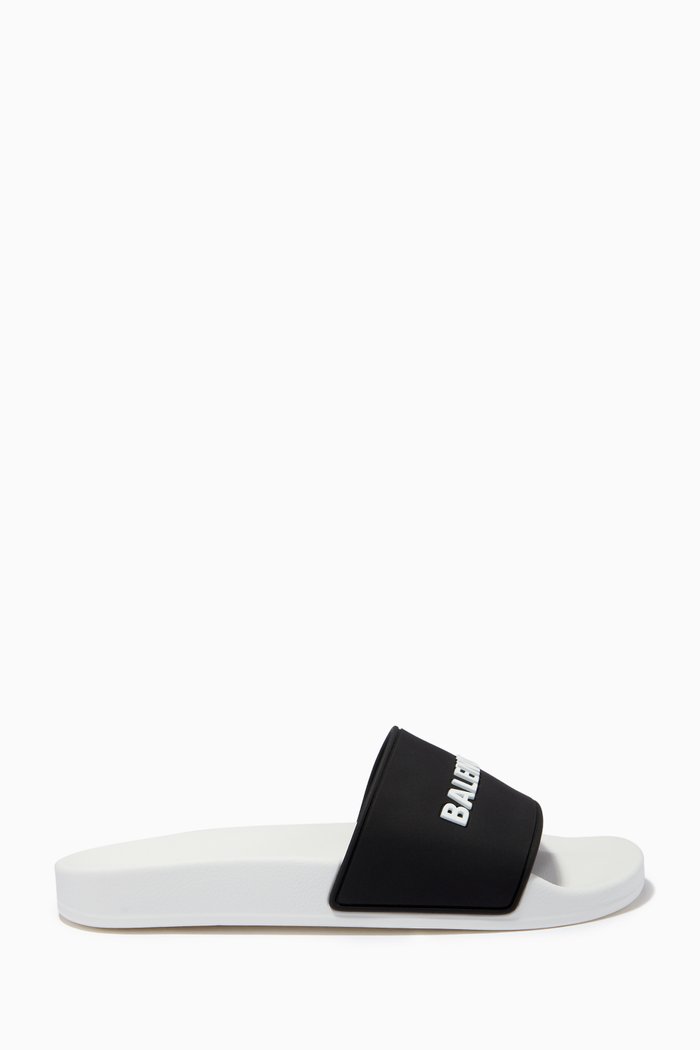 

Logo Pool Slides in Rubber, White