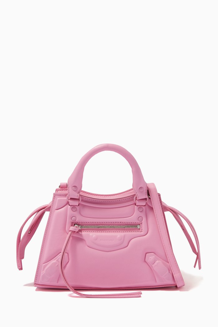 

Neo Classic City Mini Tote Bag in Cake Calfskin, Pink