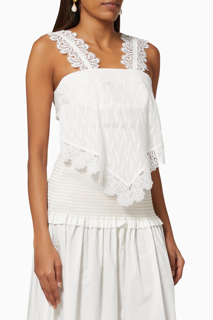 Venetto Top in Cotton, White