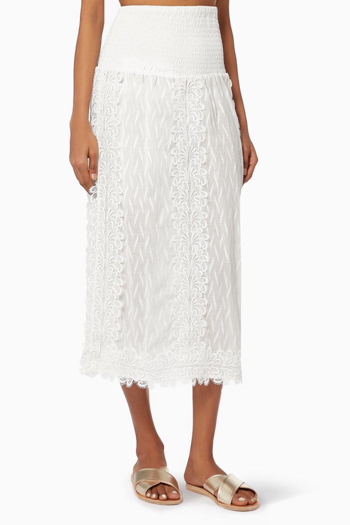 

Sorrento Skirt in Cotton, White