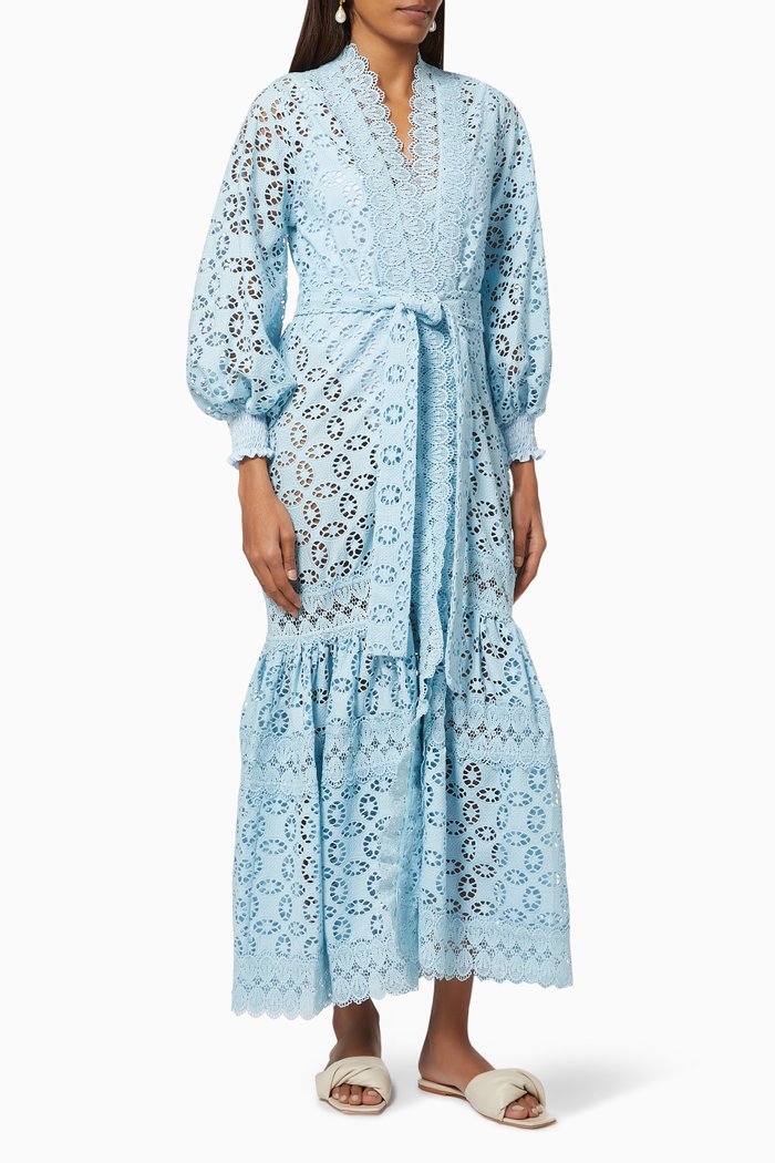 

Vistamar Kimono in Cotton, Blue