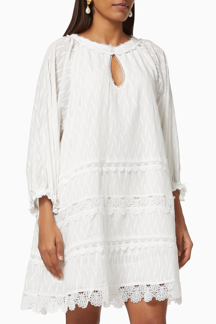 

Palazzeta Dress in Cotton, White