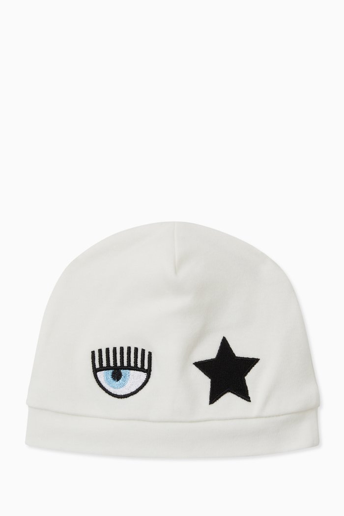 

Eyestar Beanie with Rhinestones in Cotton, White