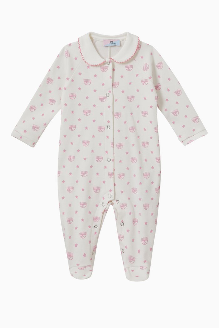 

Logomania Onesie in Cotton, White