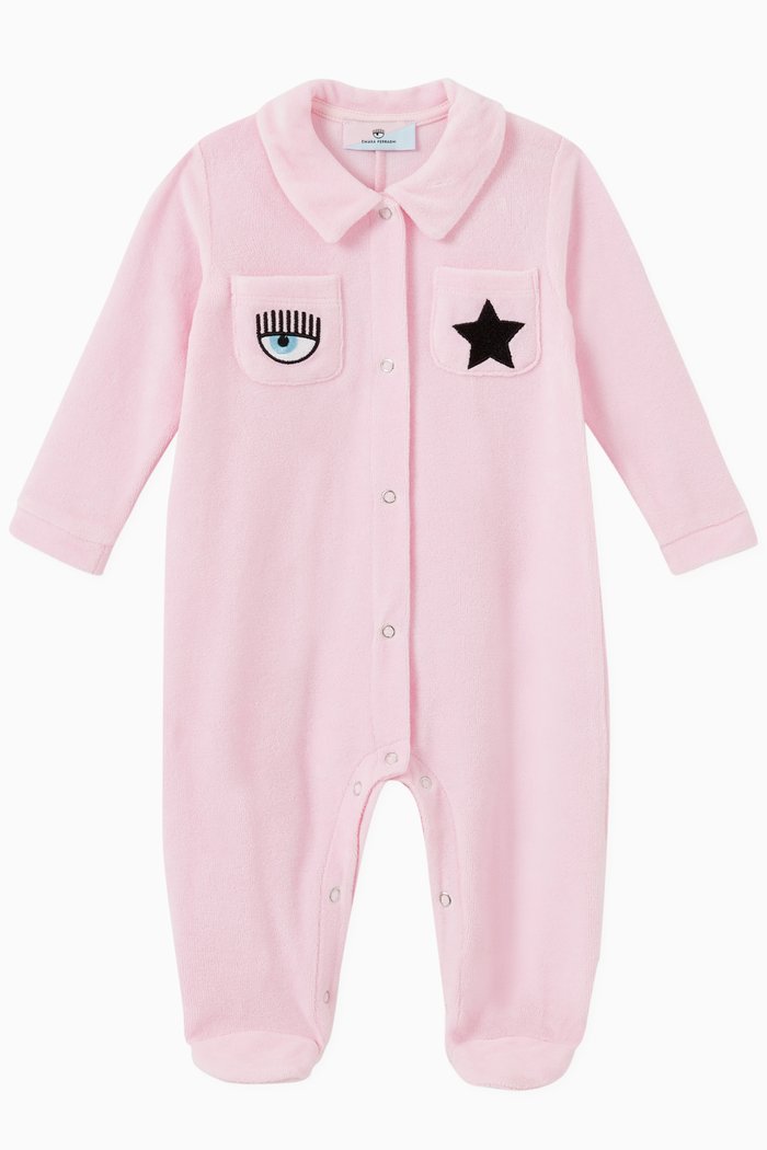 

Eyestar Onesie in Chenille, Pink