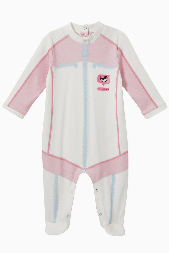 

Biker Romper in Cotton, White