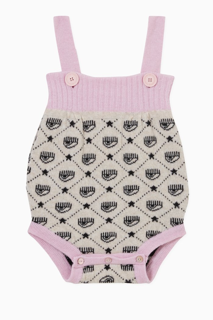 

Eye Dungarees in Wool Blend, Multicolour