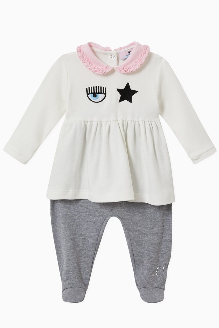 

Eyestar Blouse and Baggy Pants Set in Cotton, Multicolour