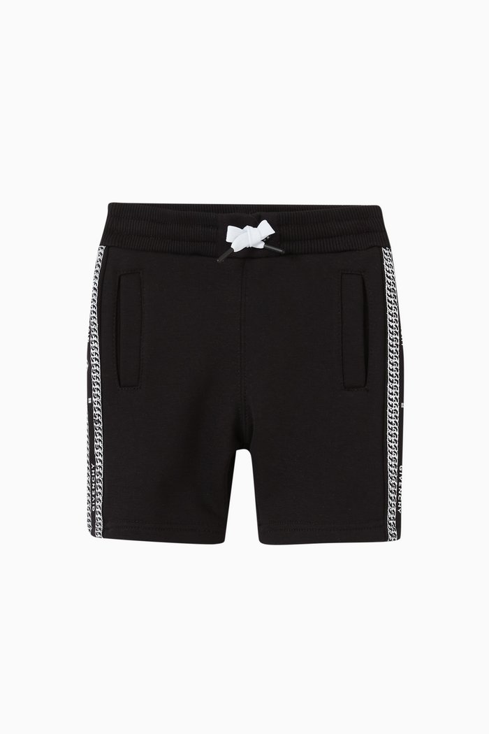 

Chain Print Bermuda Shorts in Jersey, Black