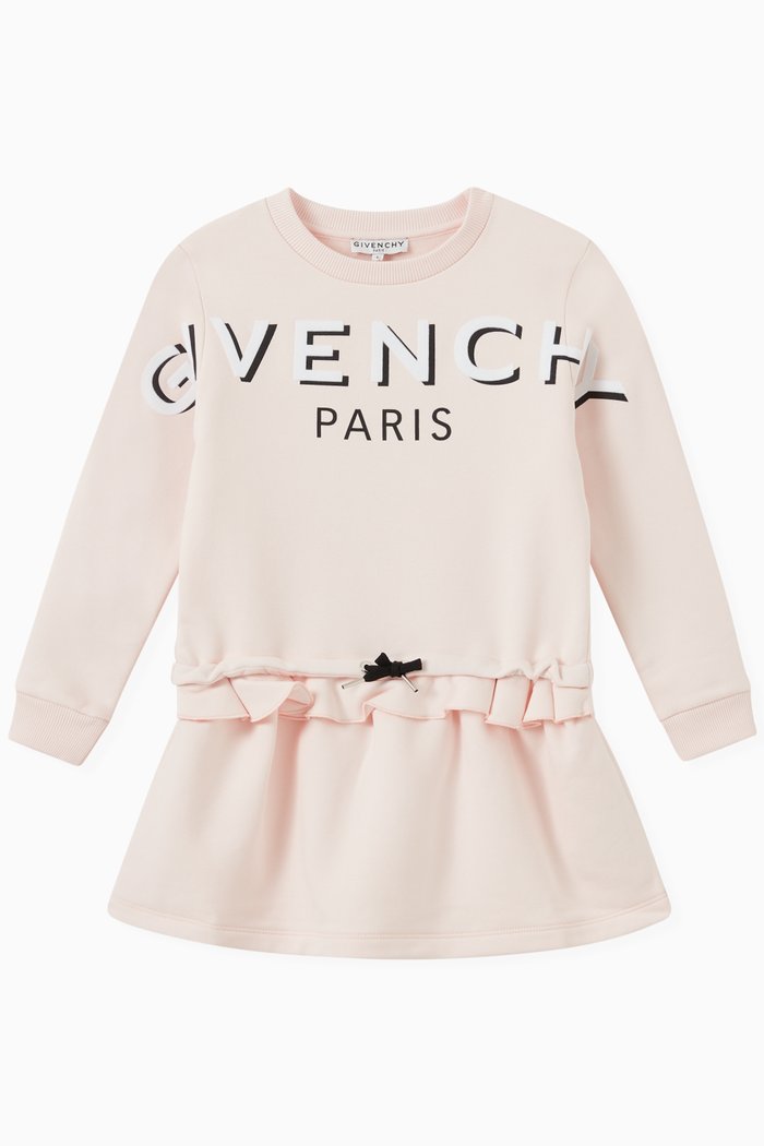 

Sweatshirt Dress in Cotton, Pink