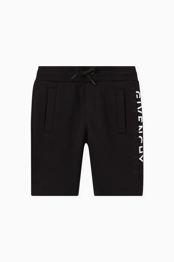 Logo Shorts in Jersey, Black