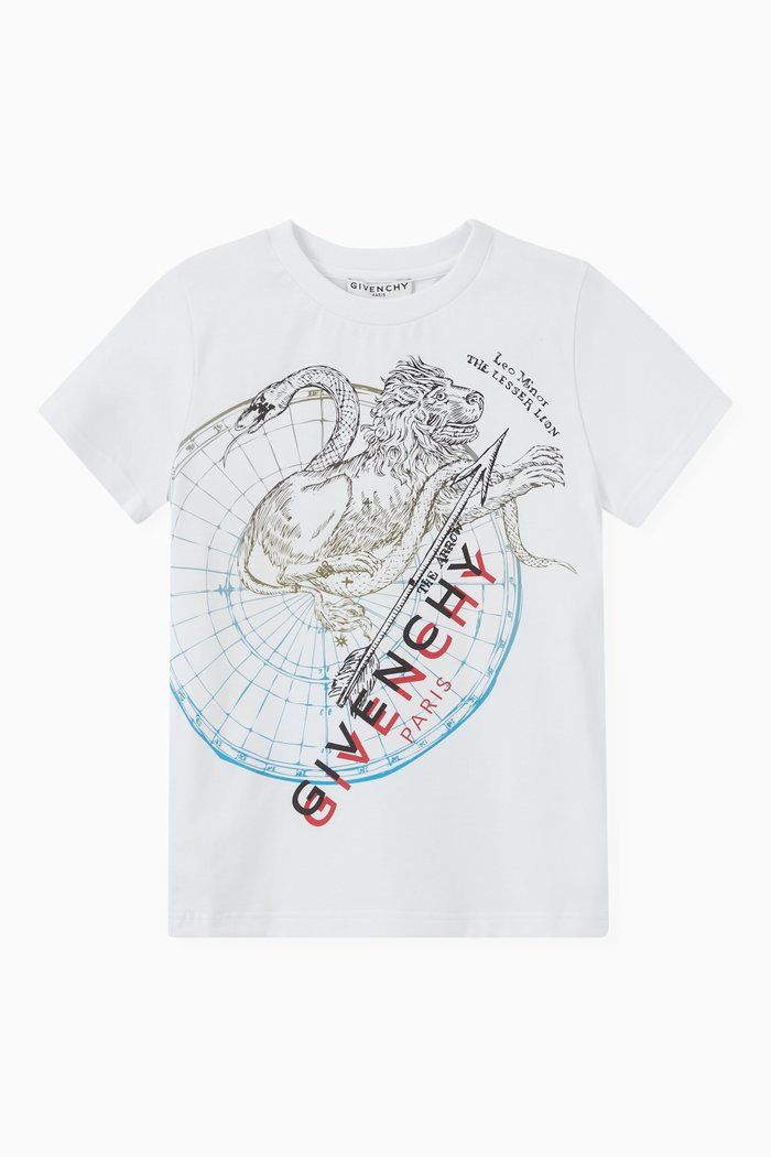 Lion Logo T-shirt in Jersey, White