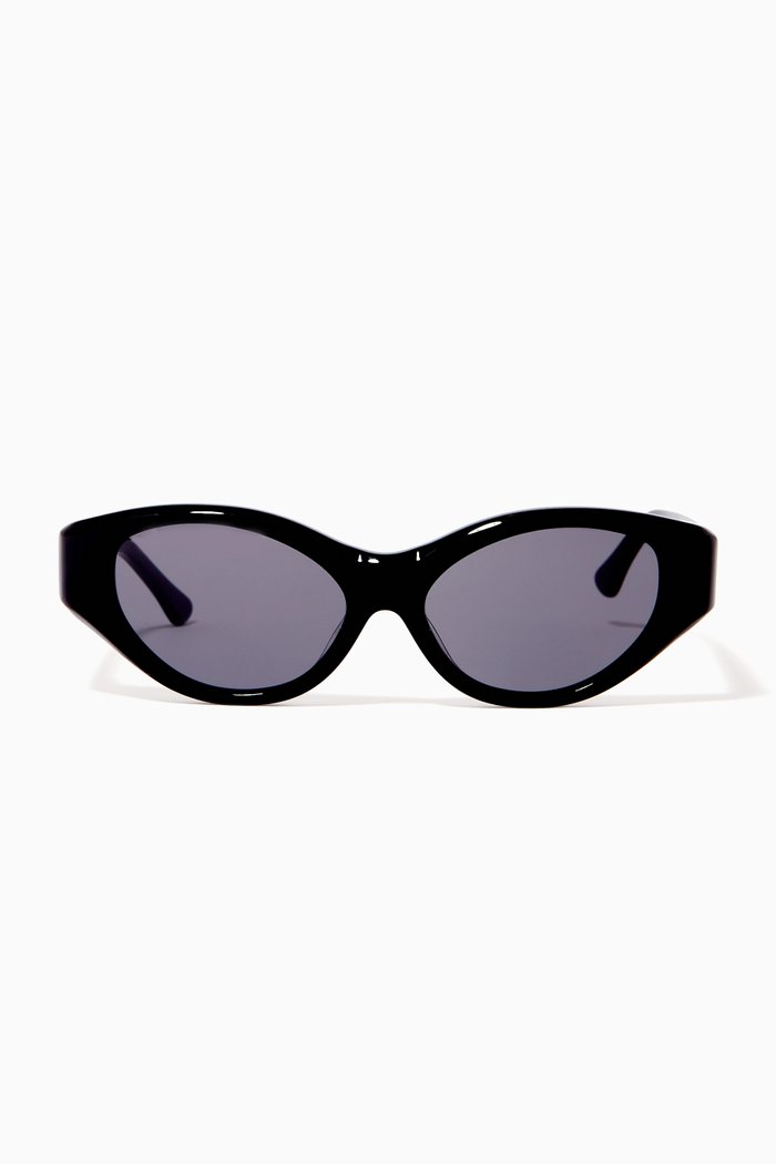 

Scarlett Cat-eye Sunglasses in Acetate, Black