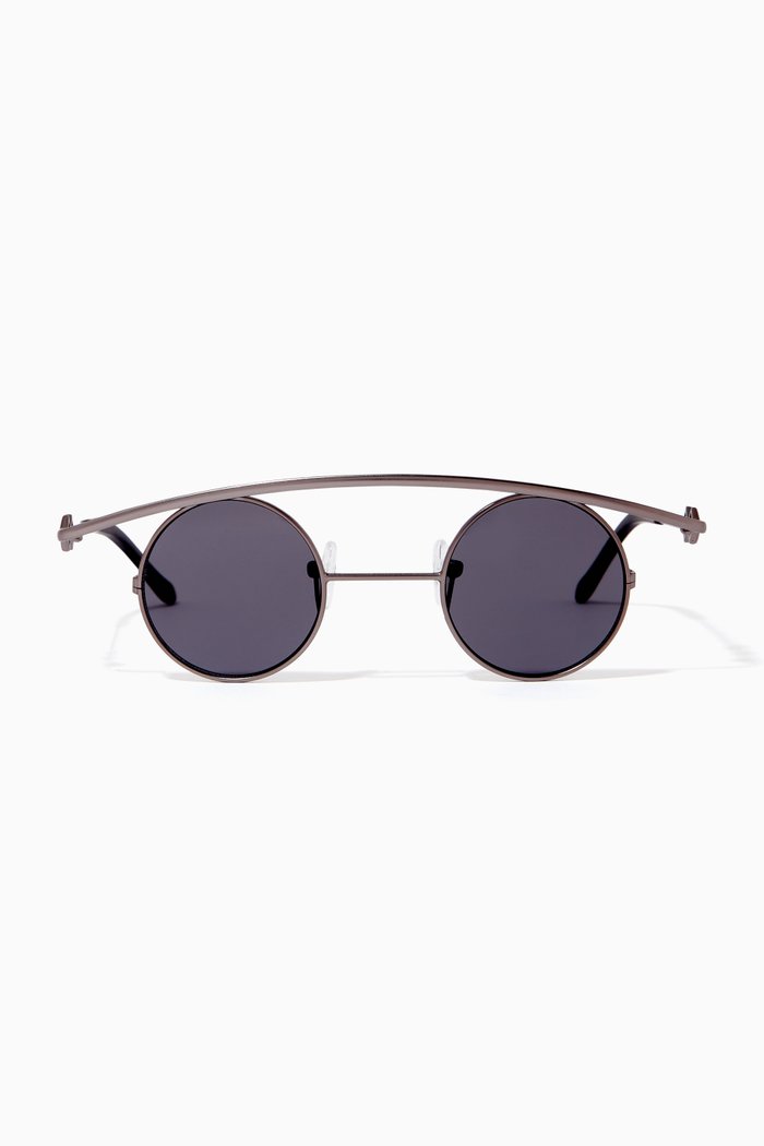 

Retro Classic Round Sunglasses in Metal, Black