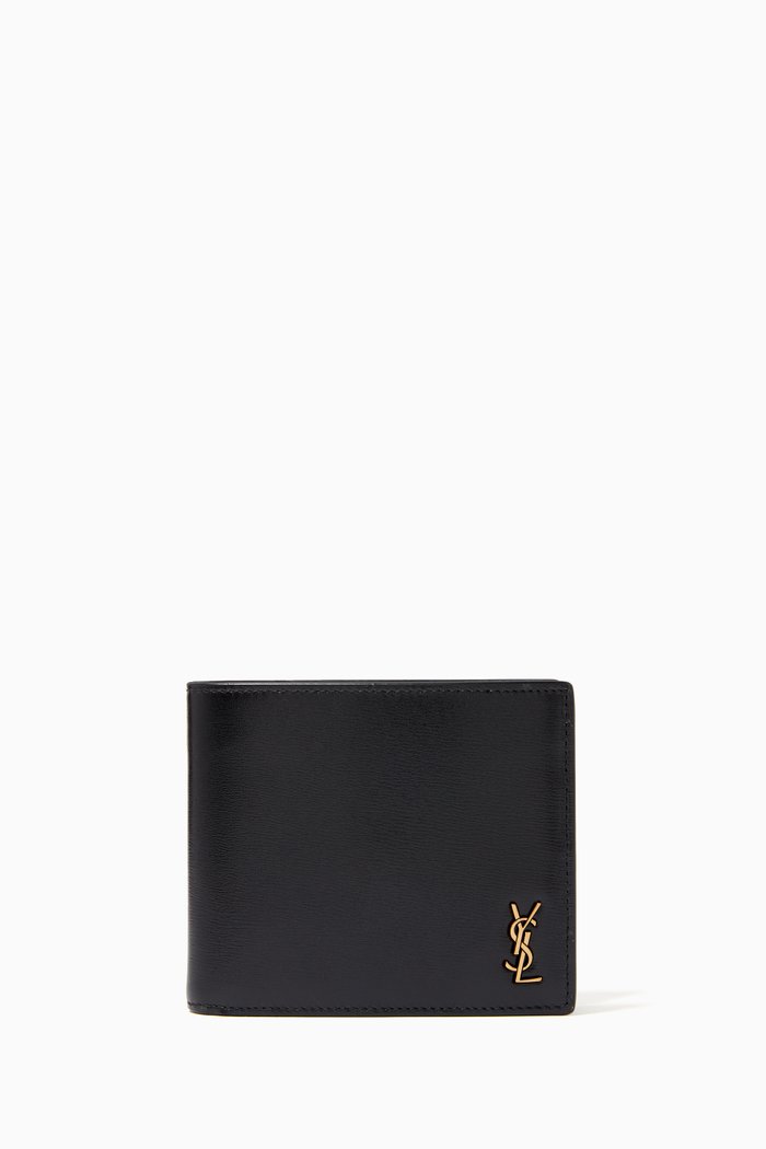 

Tiny Monogram East/West Wallet in Shiny Leather, Black