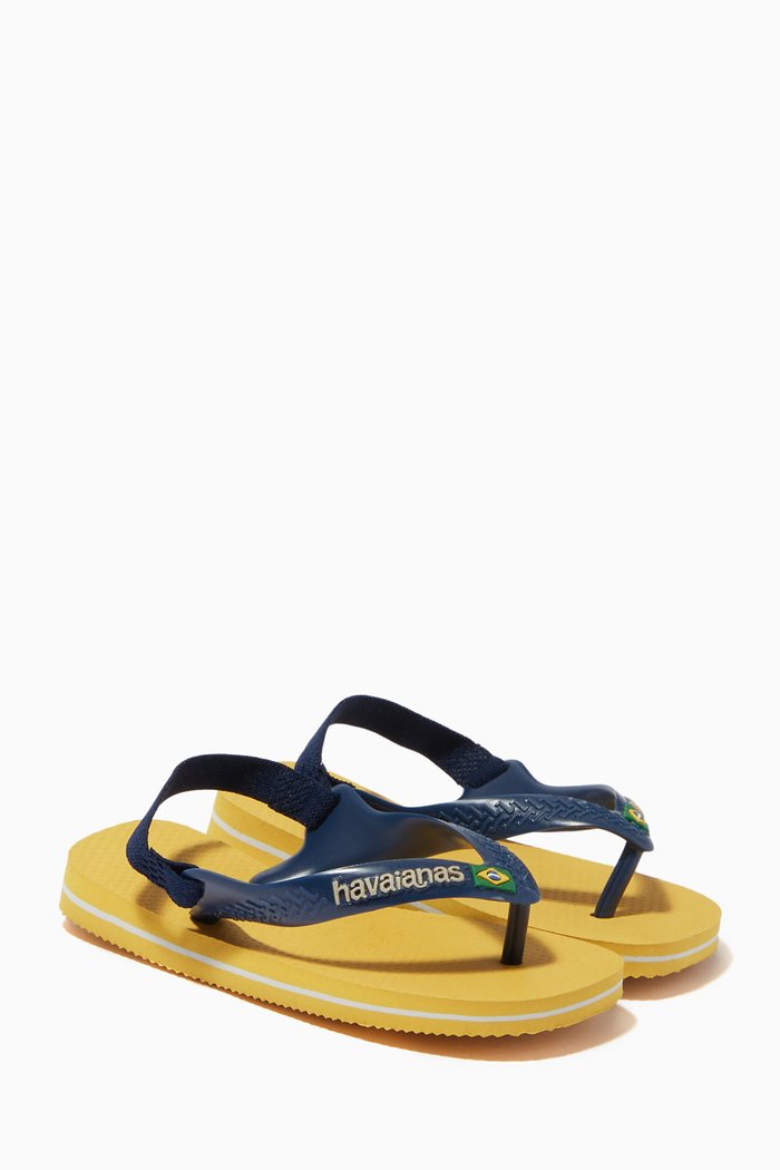 

Brasil Logo Flip Flops, Orange