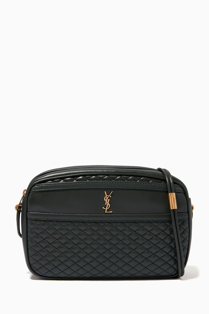 

Victoire Camera Bag in Quilted Lambskin, Green
