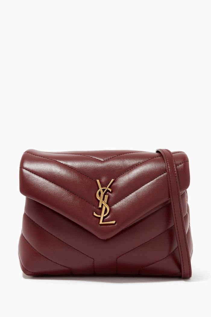 

Toy Loulou Bag in "Y" Matelassé Leather, Burgundy