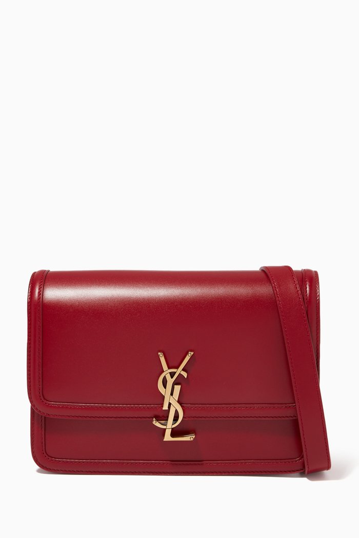 

Medium Solferino Satchel in Box Saint Laurent Leather, Burgundy