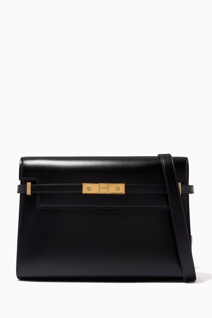 

Manhattan Shoulder Bag in Box SAINT LAURENT Leather, Black