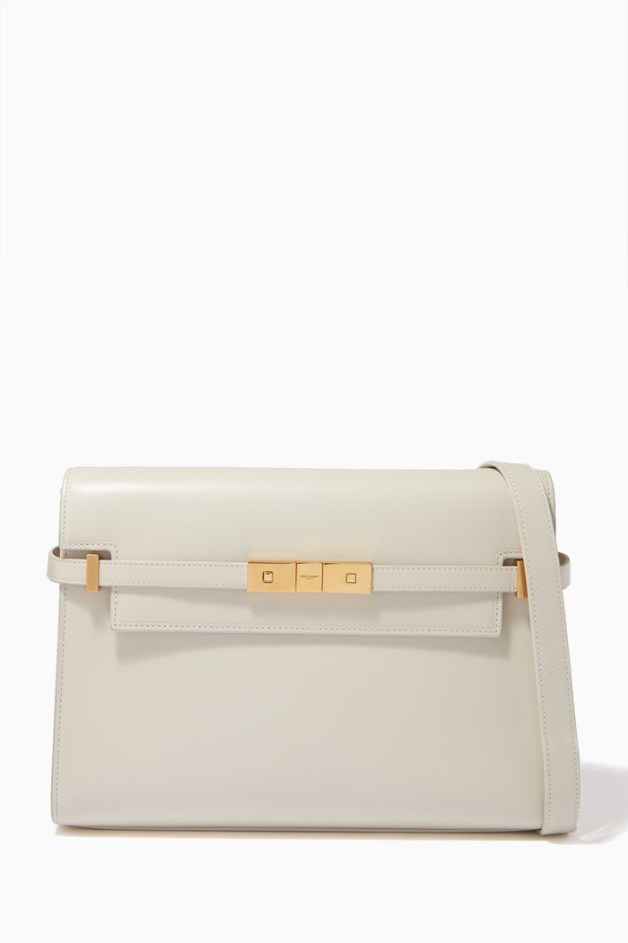 

Manhattan Shoulder Bag in Box SAINT LAURENT Leather, White